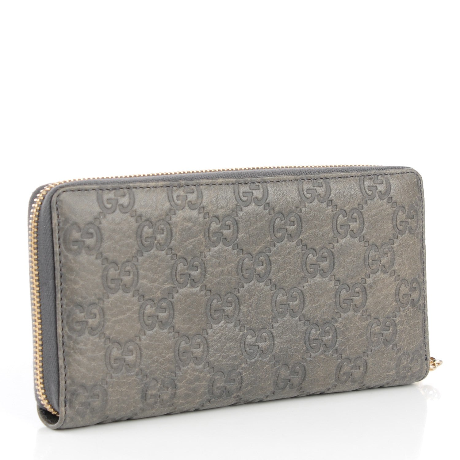 Gucci Guccissima Bamboo Tassel Zip Around Wallet Grey 3 of 7