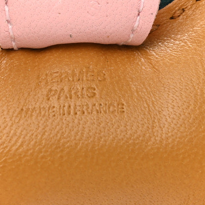 Hermes Milo Lambskin Grigri Rodeo Horse Bag Charm PM Sesame Malachite Rose Sakura 3 of 4