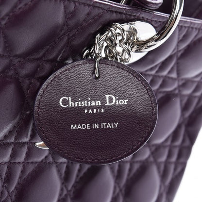 Christian Dior Lambskin Cannage Large Lady Dior Purple 33 of 34