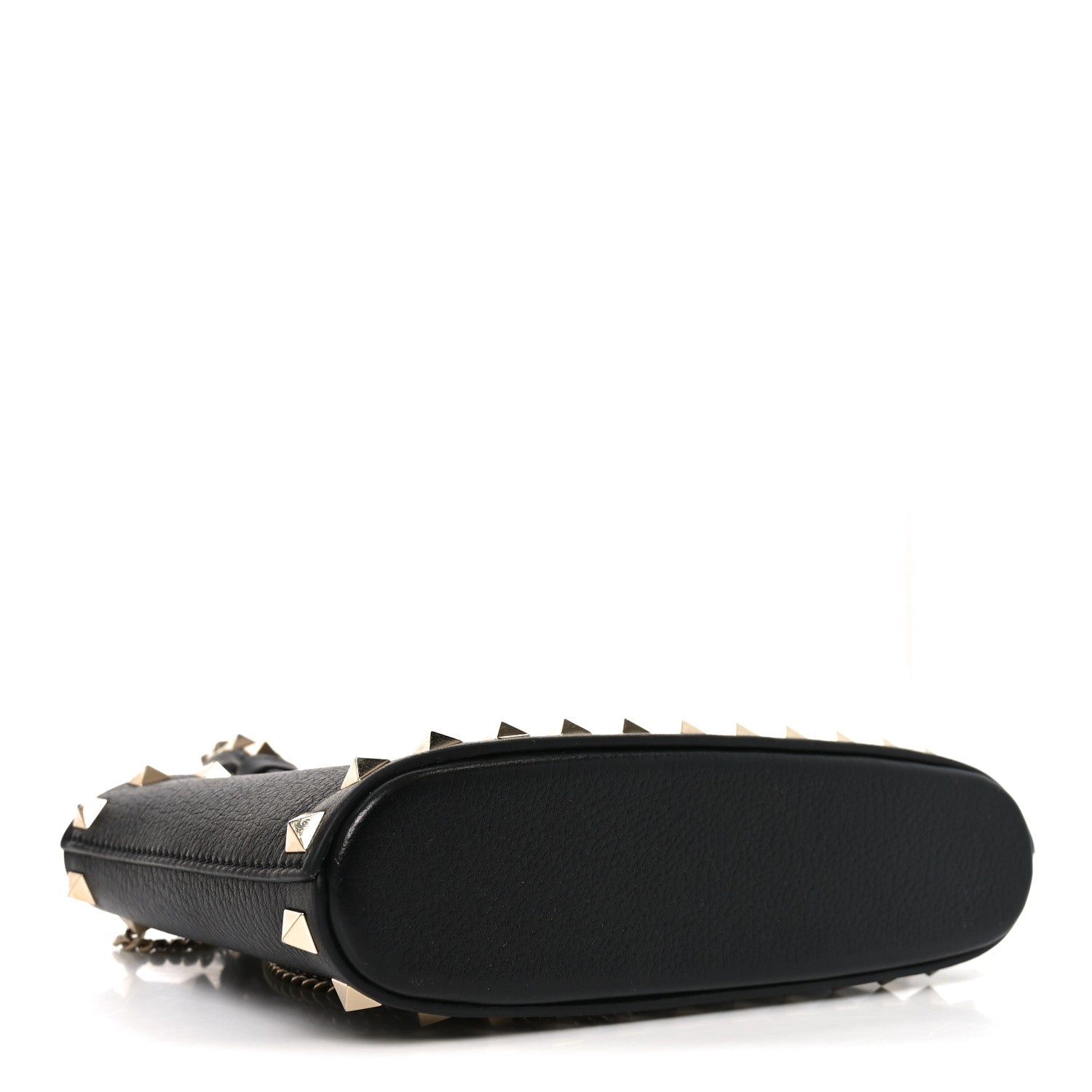 Valentino Garavani Grainy Calfskin Mini Rockstud Shopping Bag Black 3 of 9
