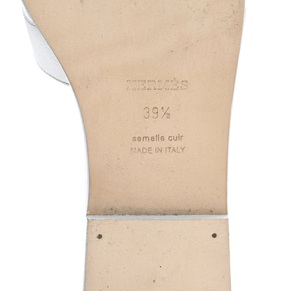 Hermes Epsom Oran Sandals 39.5 Bleu Glacier 7 of 11