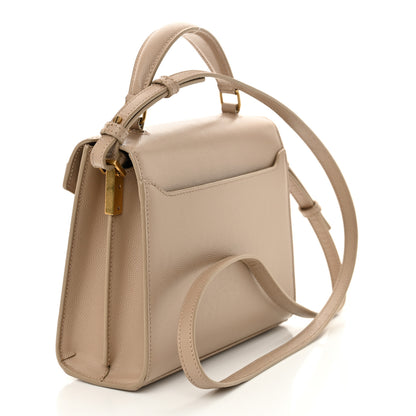 Saint Laurent Grain de Poudre Mini Classic Monogram Cassandra Top Handle Beige 3 of 13