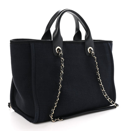 Chanel Mixed Fibers Calfskin Small Deauville Tote Black 4 of 11