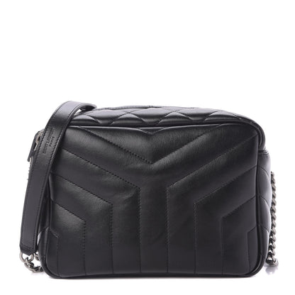 Saint Laurent Calfskin Y Quilted Monogram Small Loulou Bowling Bag Black 1 of 9