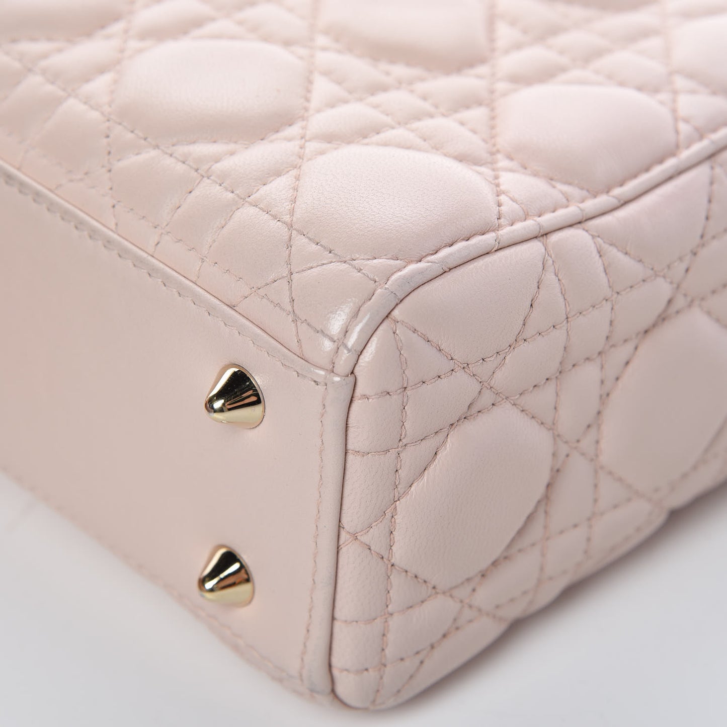 Lambskin Cannage Small Lucky Badges My Lady Dior Pink