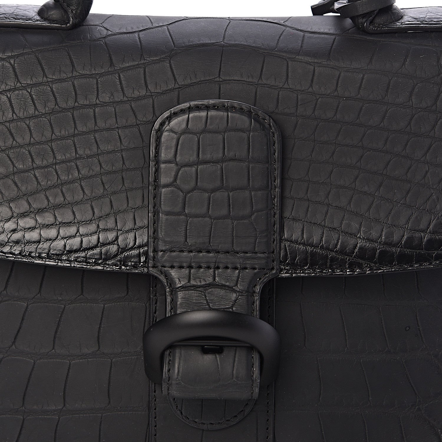Delvaux Matte Alligator MM Brillant Satchel Black 11 of 11