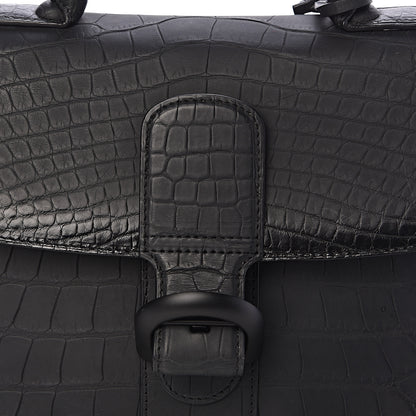 Delvaux Matte Alligator MM Brillant Satchel Black 11 of 11