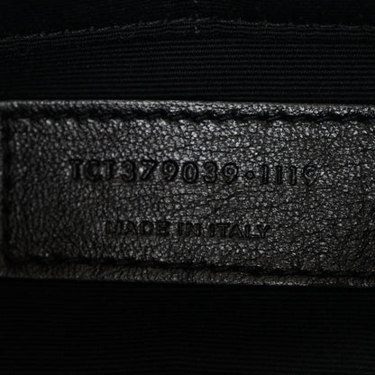 Saint Laurent Calfskin Matelasse Chevron Monogram A5 Wristlet Black 7 of 8