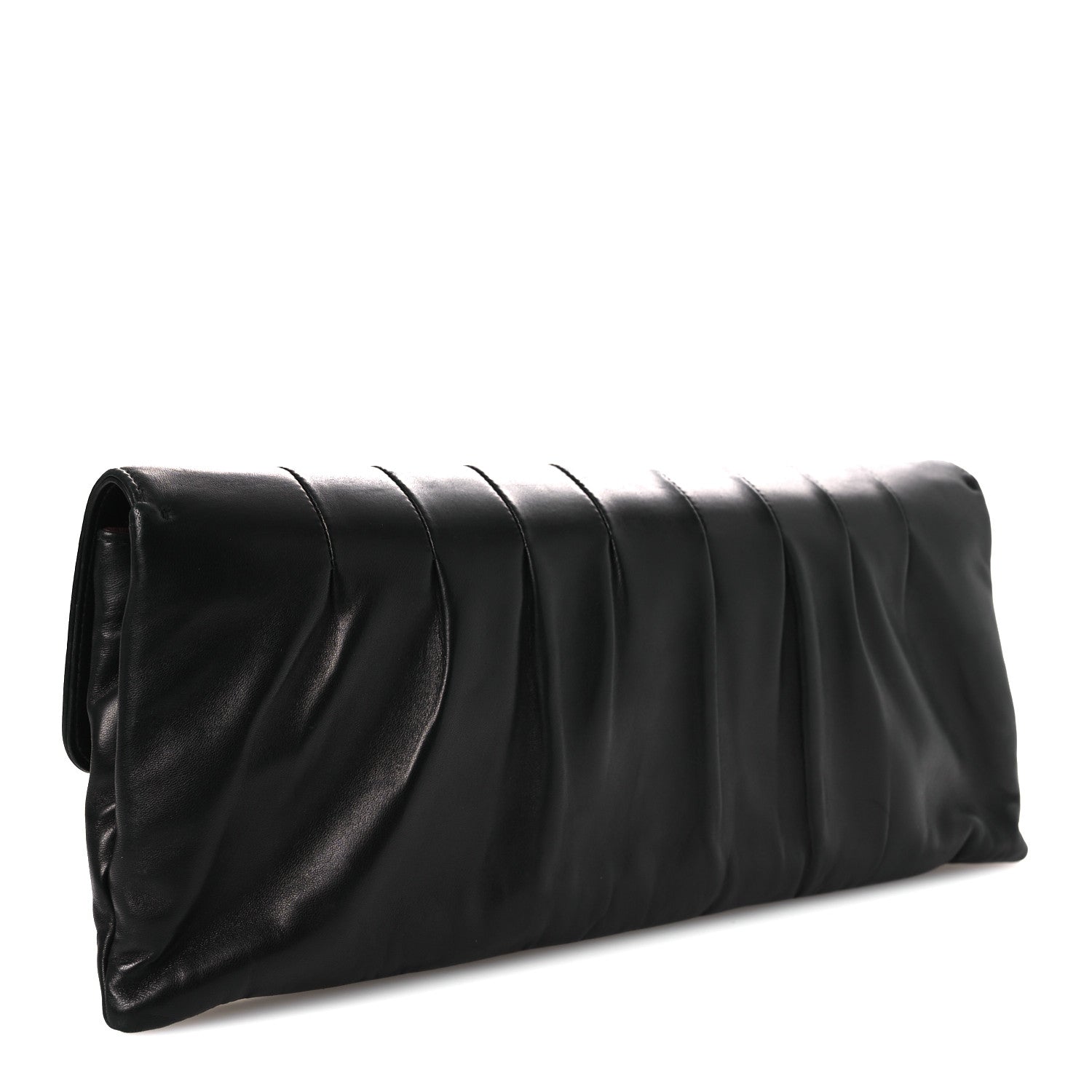Chanel Lambskin Vertical Quilted Clutch Black 3 of 11