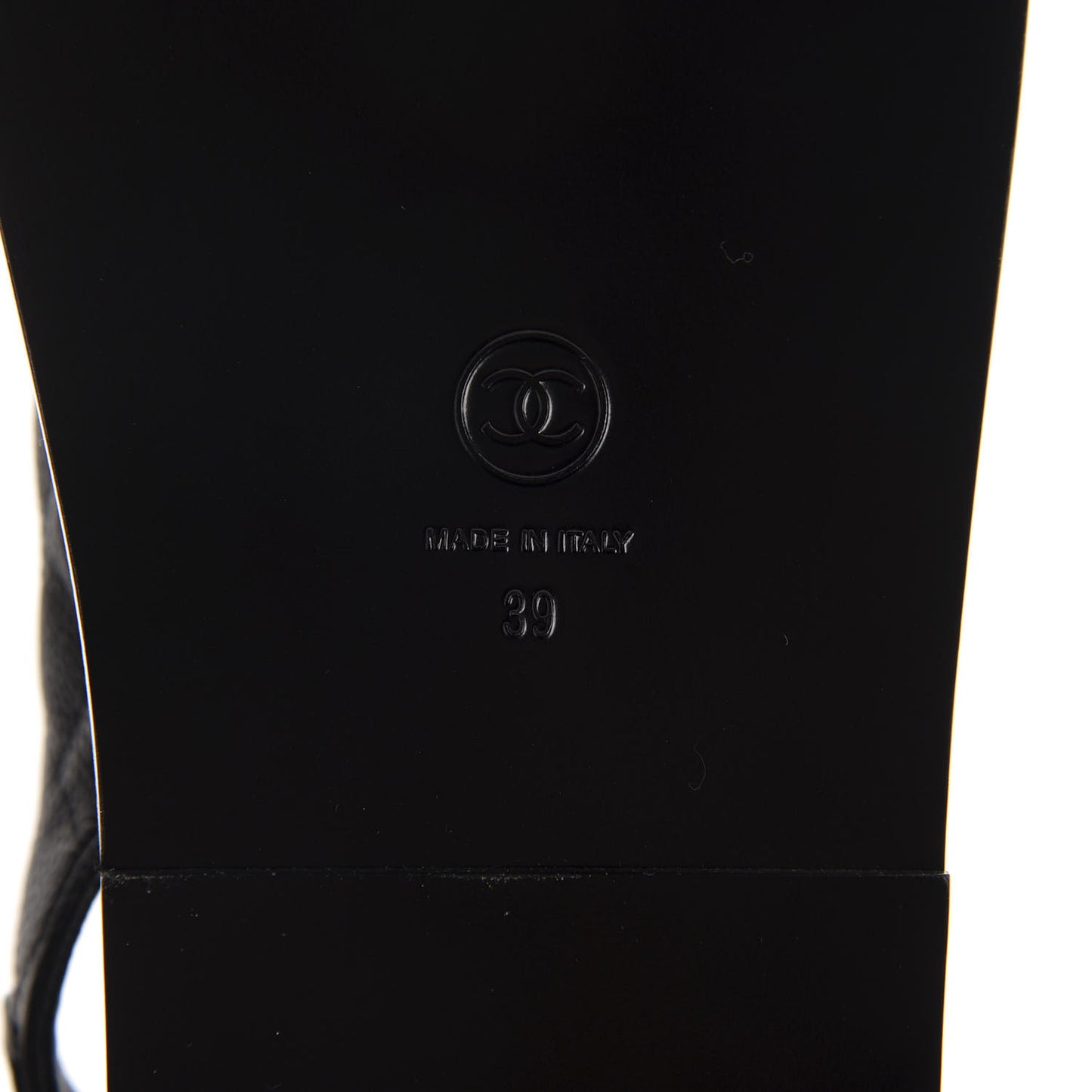 Grained Calfskin Velcro Dad Sandals 39 Black