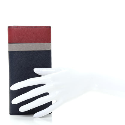 Christian Dior HOMME Calfskin Wallet Blue Red 2 of 8