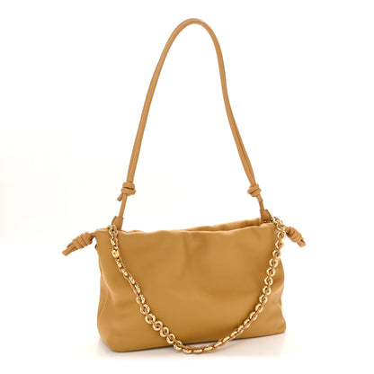 Loewe Mellow Nappa Donut Medium Chain Flamenco Knot Clutch Sahara 3 of 11