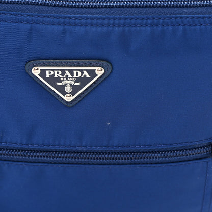 Prada Tessuto Nylon Saffiano Flat Messenger Bag Bluette 13 of 15