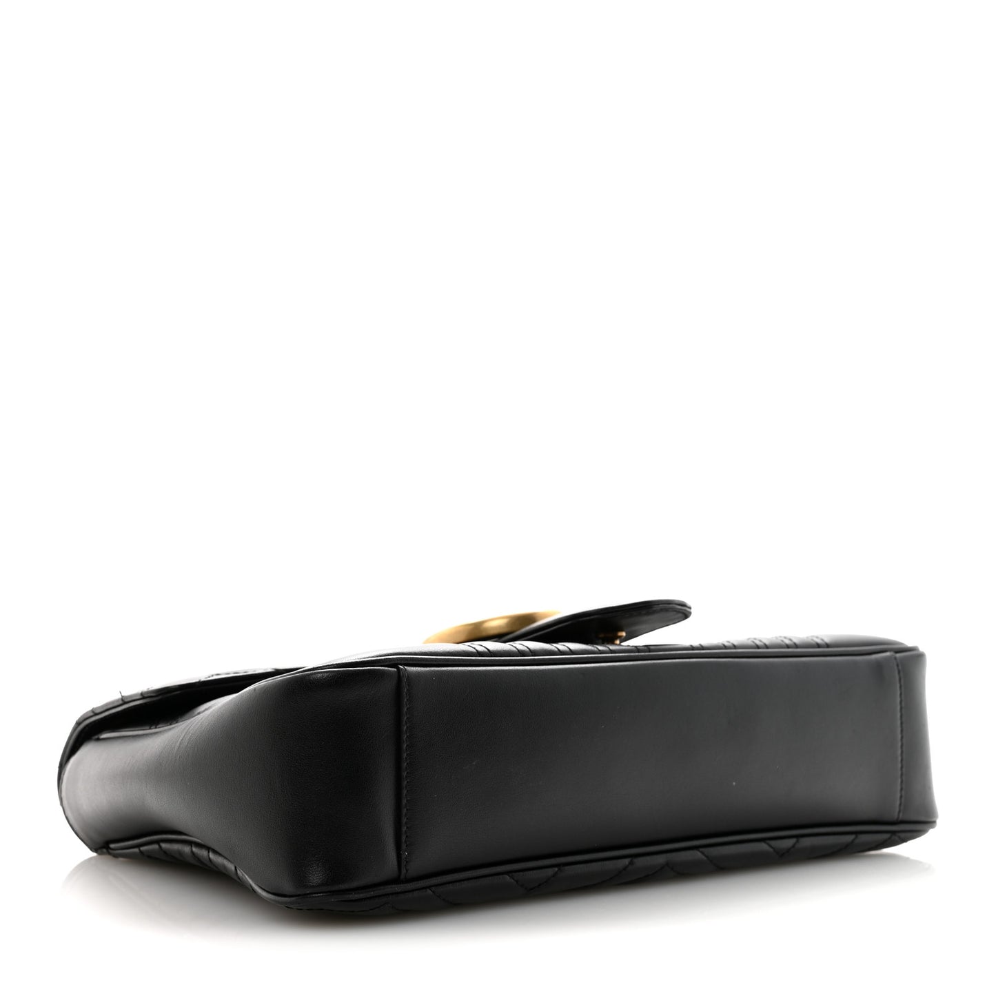 Calfskin Matelasse Medium GG Marmont Shoulder Bag Black