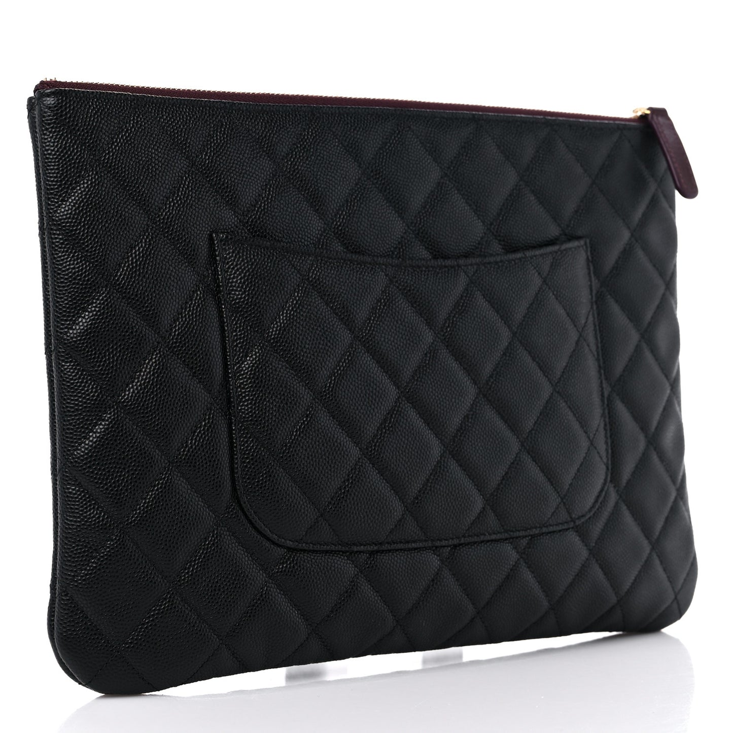Caviar Quilted Medium Cosmetic Case Black
