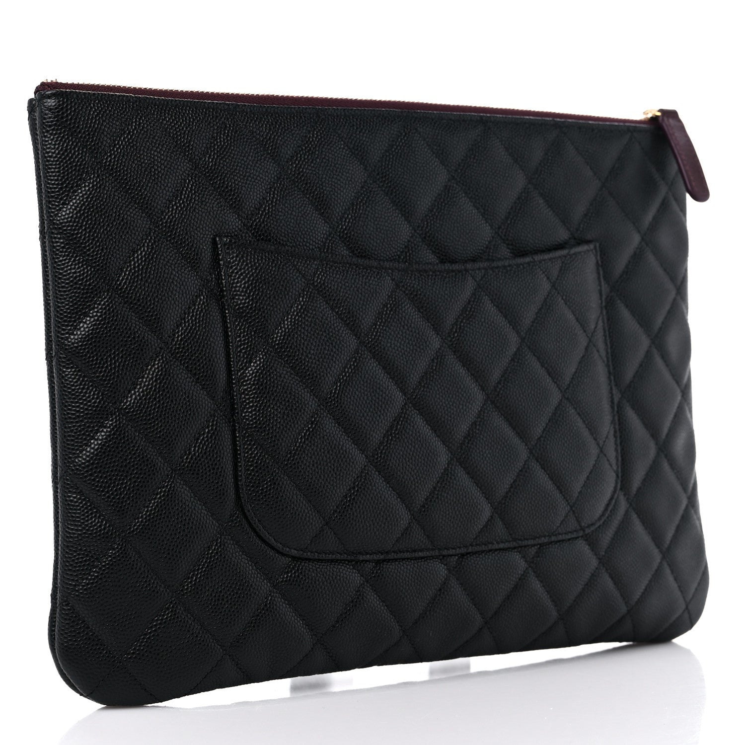 Chanel Caviar Quilted Medium Cosmetic Case Black 3 of 9