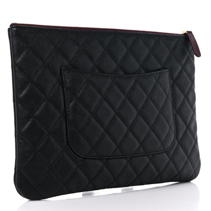 Chanel Caviar Quilted Medium Cosmetic Case Black 3 of 9
