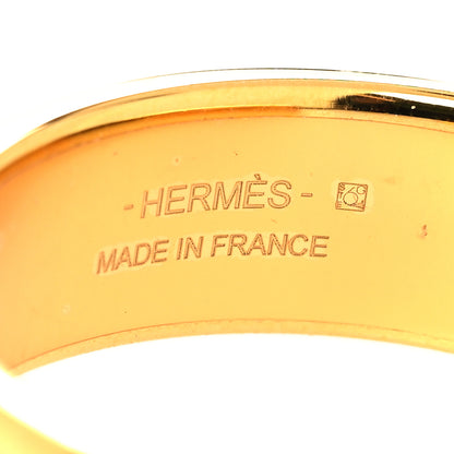 Hermes Gold Plated Epsom Olympe Hoop Earrings Gold 5 of 5