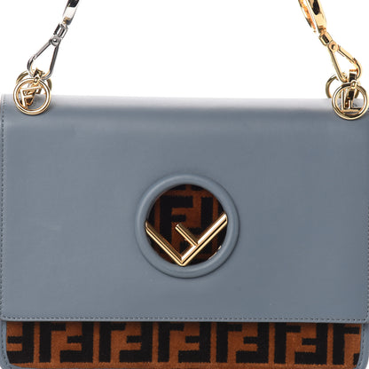 Fendi Vitello Century Velvet F is Fendi FF Kan I Shoulder Bag Tobacco Tempesta 7 of 9