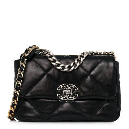 Chanel Lambskin Quilted Medium Chanel 19 Flap Black 1 of 13