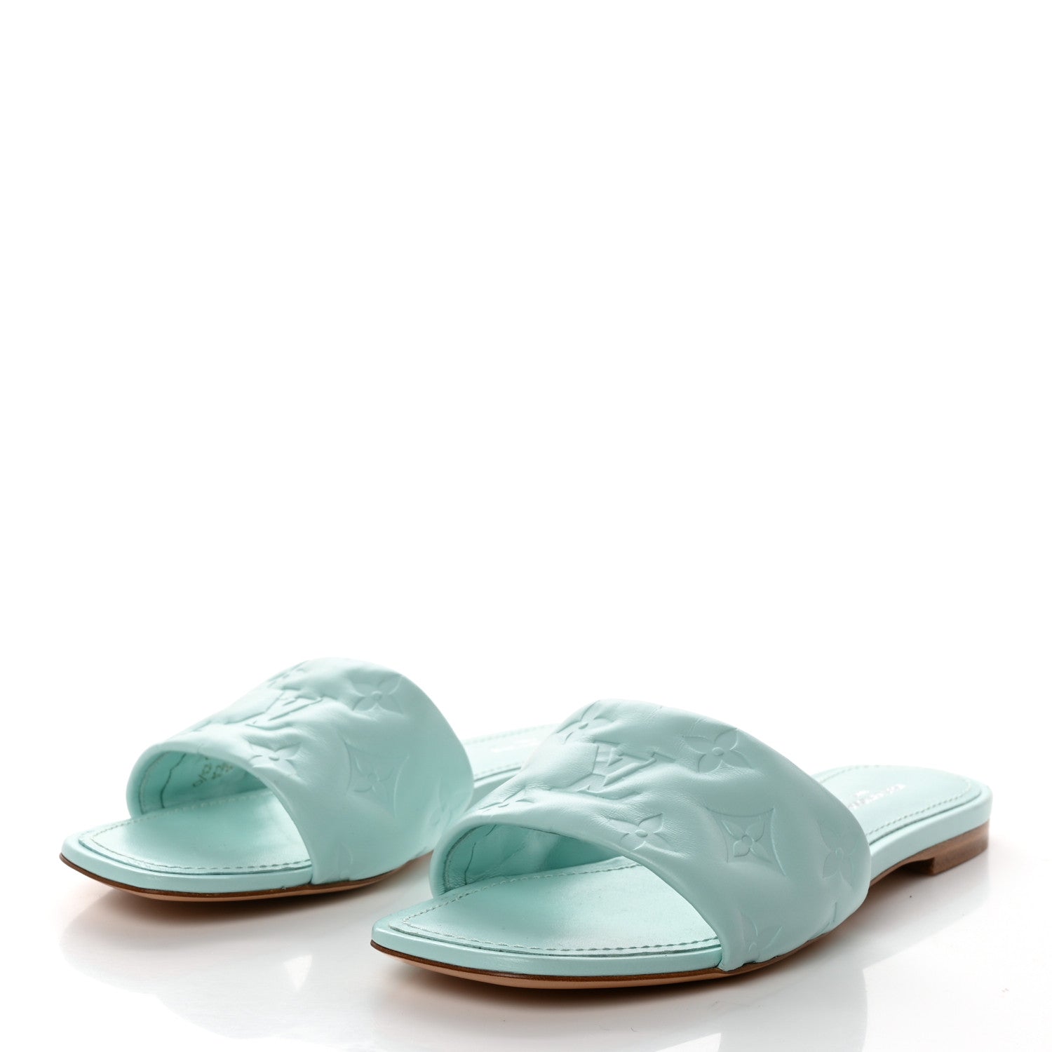Louis Vuitton Lambskin Embossed Monogram Revival Flat Mules 36 3 of 9