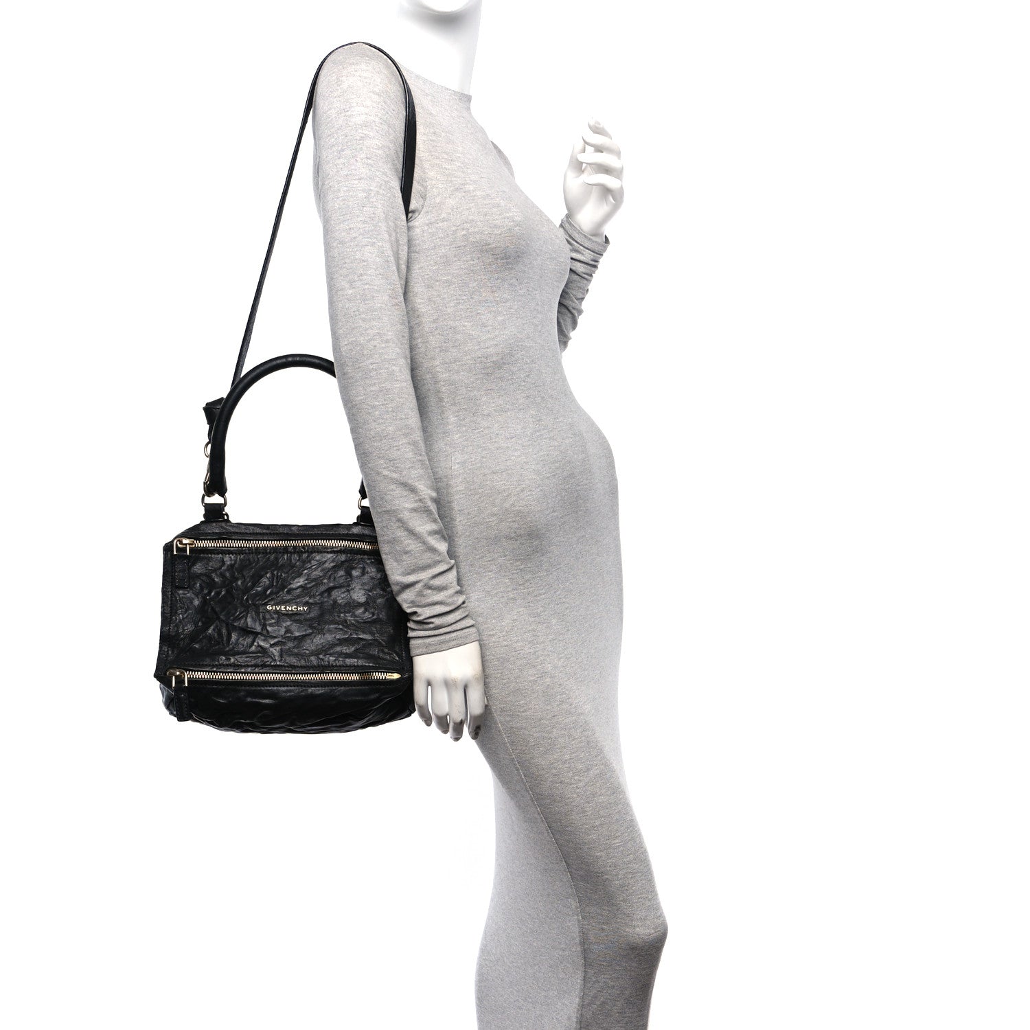 Givenchy Tumbled Sheepskin Small Pandora Black 2 of 9