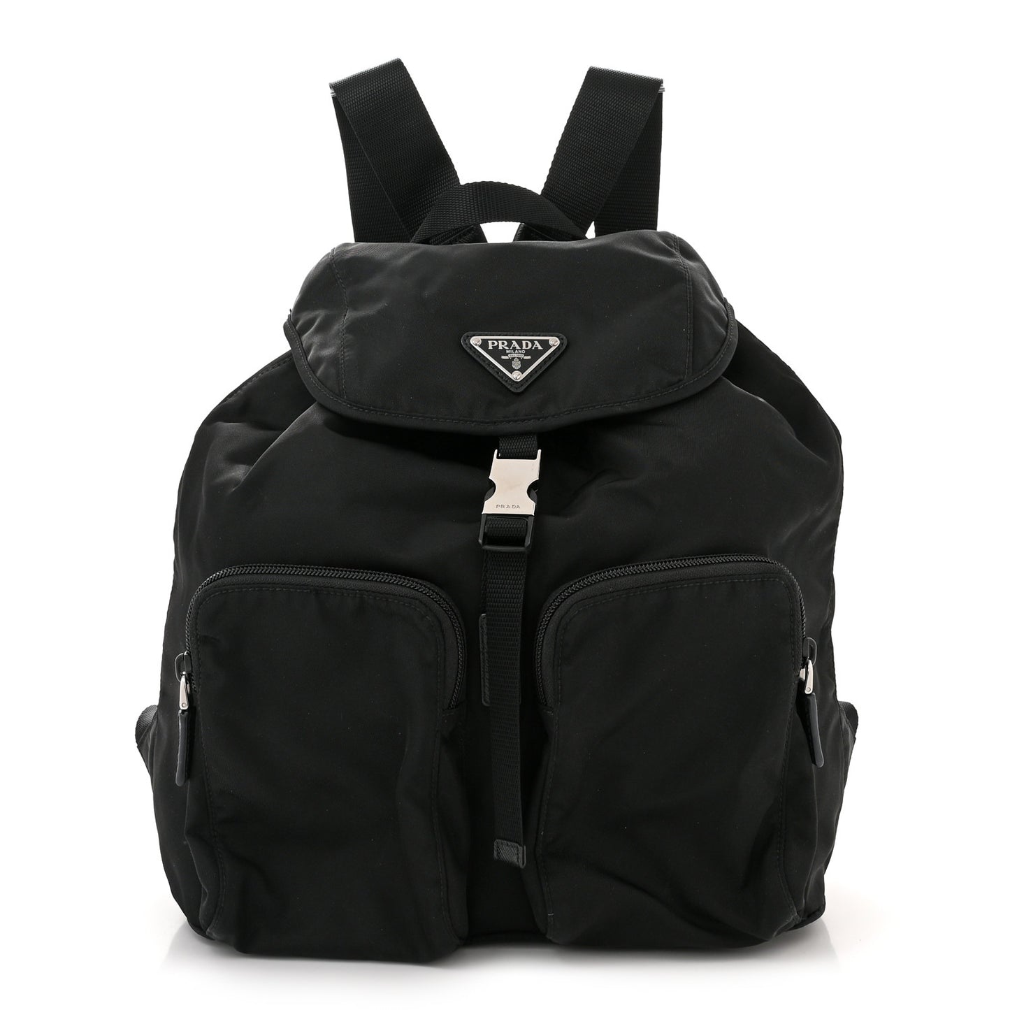 Tessuto Nylon Saffiano Vela Backpack Black