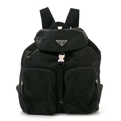 Prada Tessuto Nylon Saffiano Vela Backpack Black 1 of 12