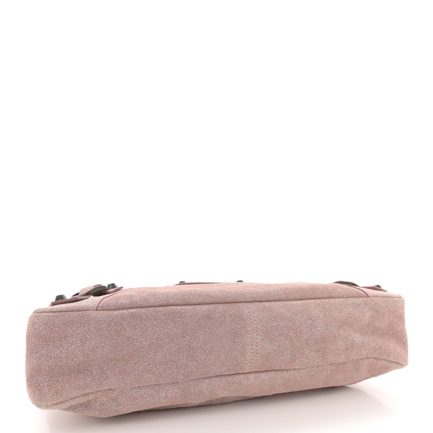 Metallic Craquele Calfskin Suede Classic Hardware First Old Rose