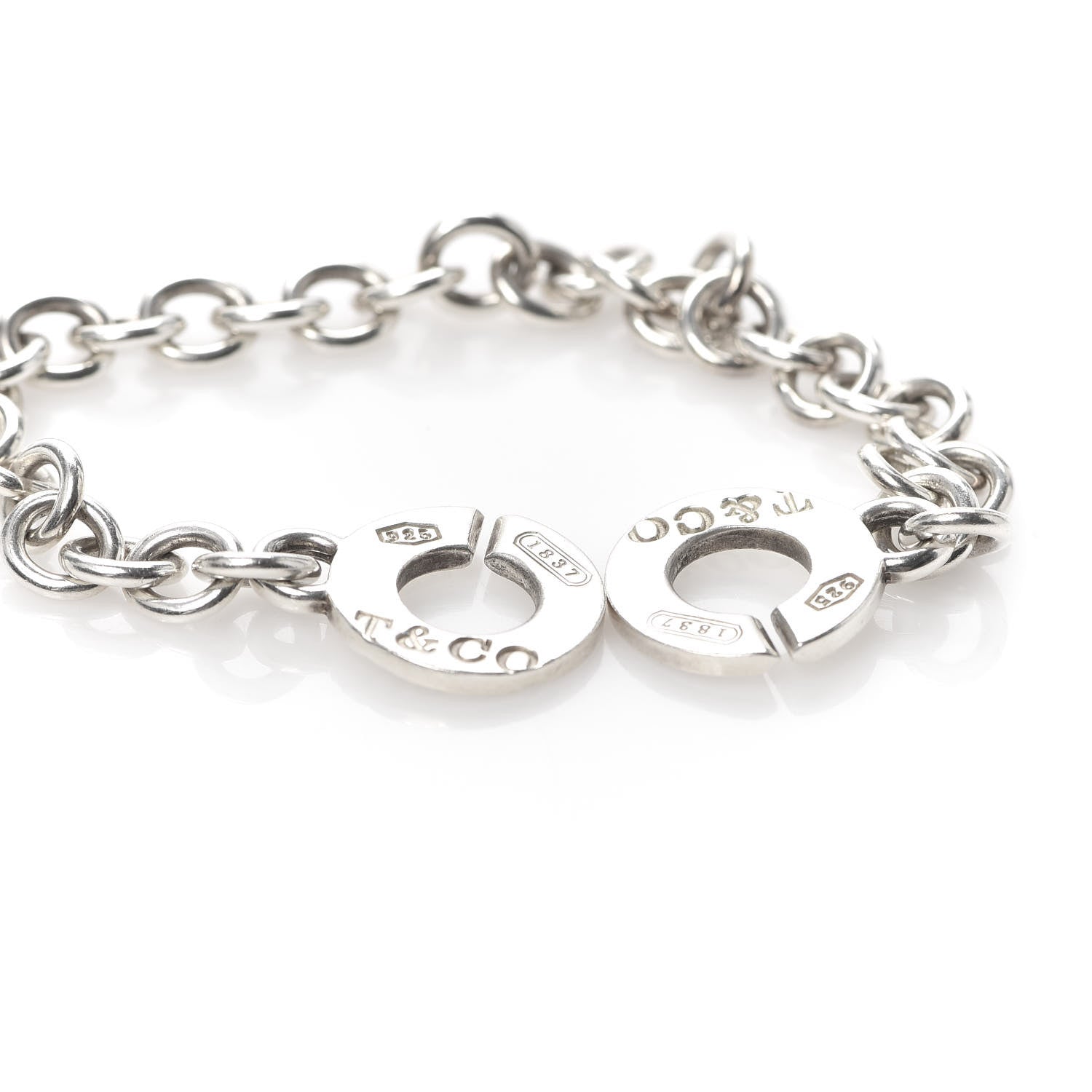 Tiffany Sterling Silver 1837 Circle Clasp Bracelet 4 of 5