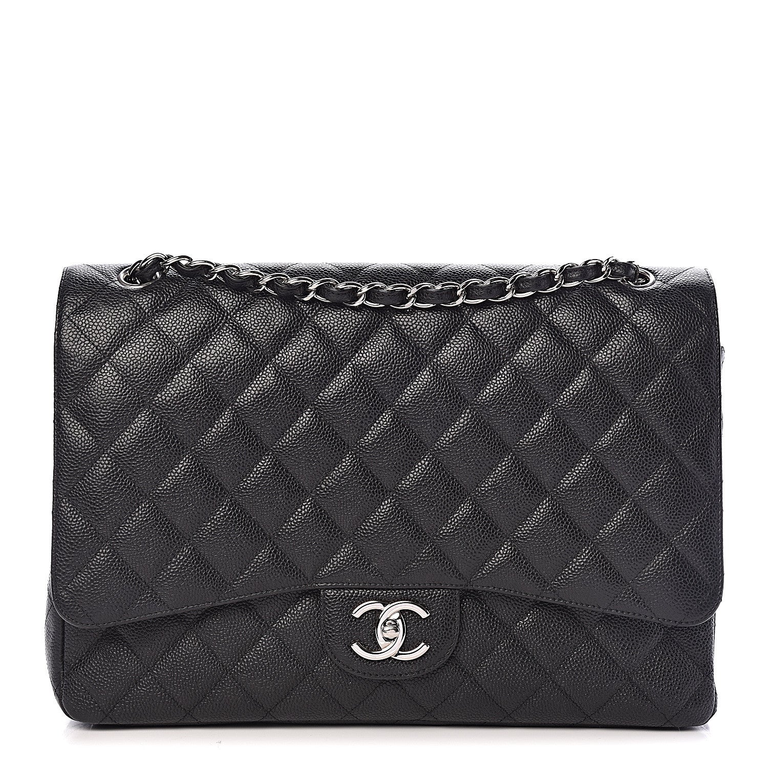 Chanel Caviar Quilted Maxi Double Flap Black 1 of 12
