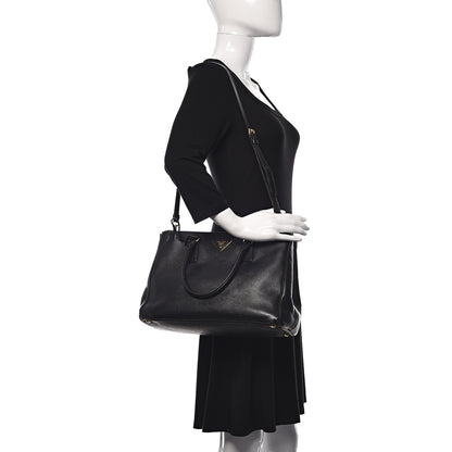 Prada Saffiano Medium Galleria Double Zip Tote Black 2 of 17