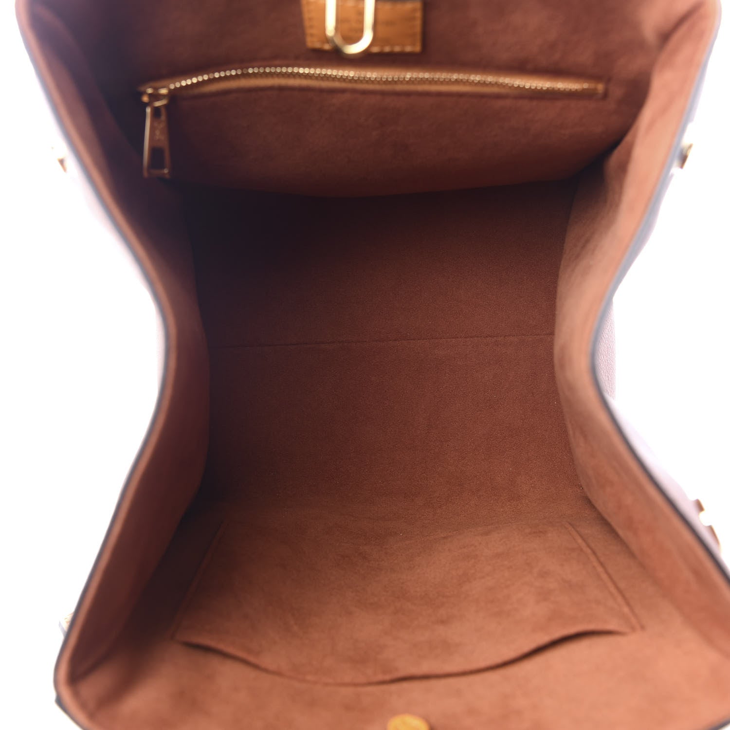 Louis Vuitton Calfskin Monogram Fold Tote MM Camel Sunbeam Cream 4 of 8