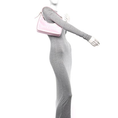 Givenchy Coated Canvas Logo 4G Embossed Small Moon Cut Out Shoulder Bag Blossom Pink 2 of 10
