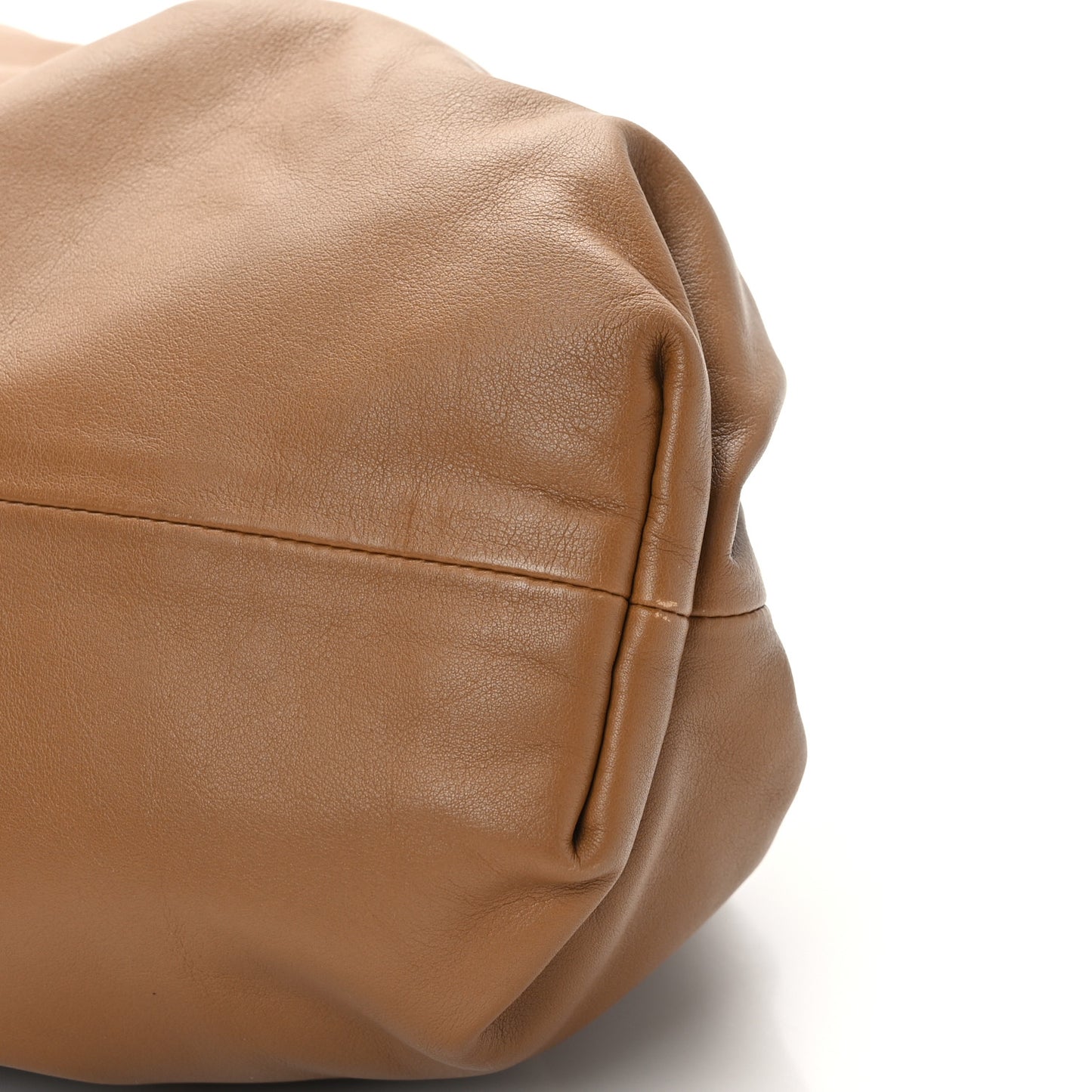 Smooth Butter Calf The Pouch Oversized Clutch Teak