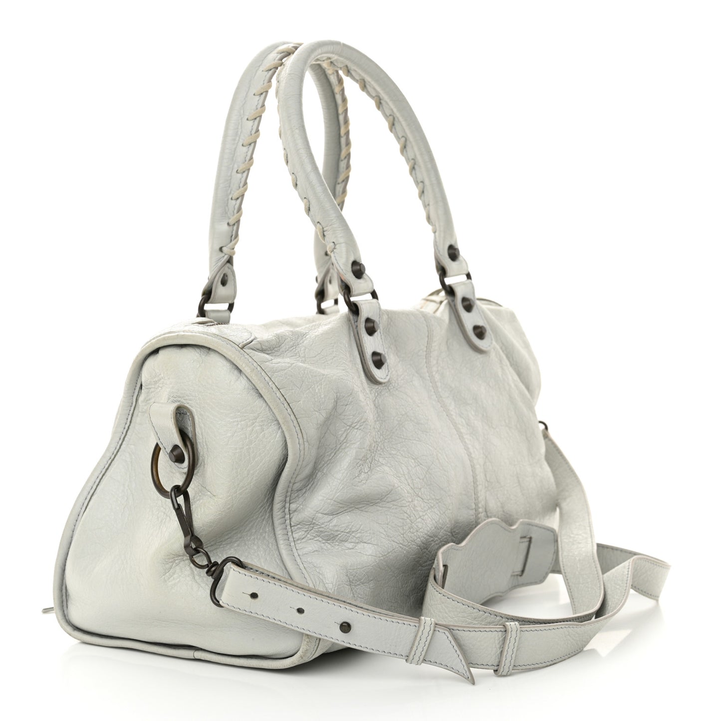 Agneau Classic Hardware Maxi Twiggy Gris Glace