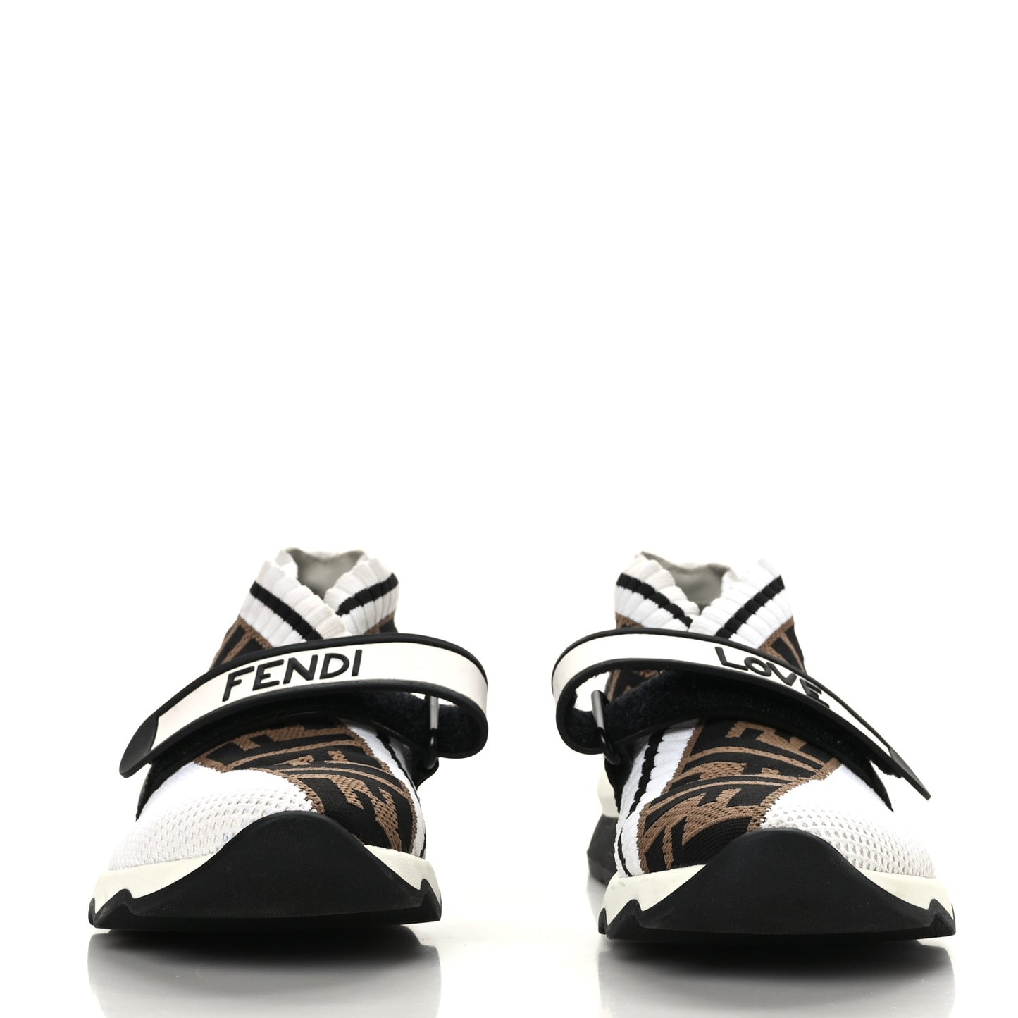 Stretch Yarn FF Stiff Band Rockoko Sneakers 36.5 Black White Black Tobacco