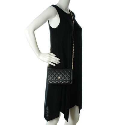 Chanel Caviar Quilted Wallet On Chain WOC Black 2 of 8
