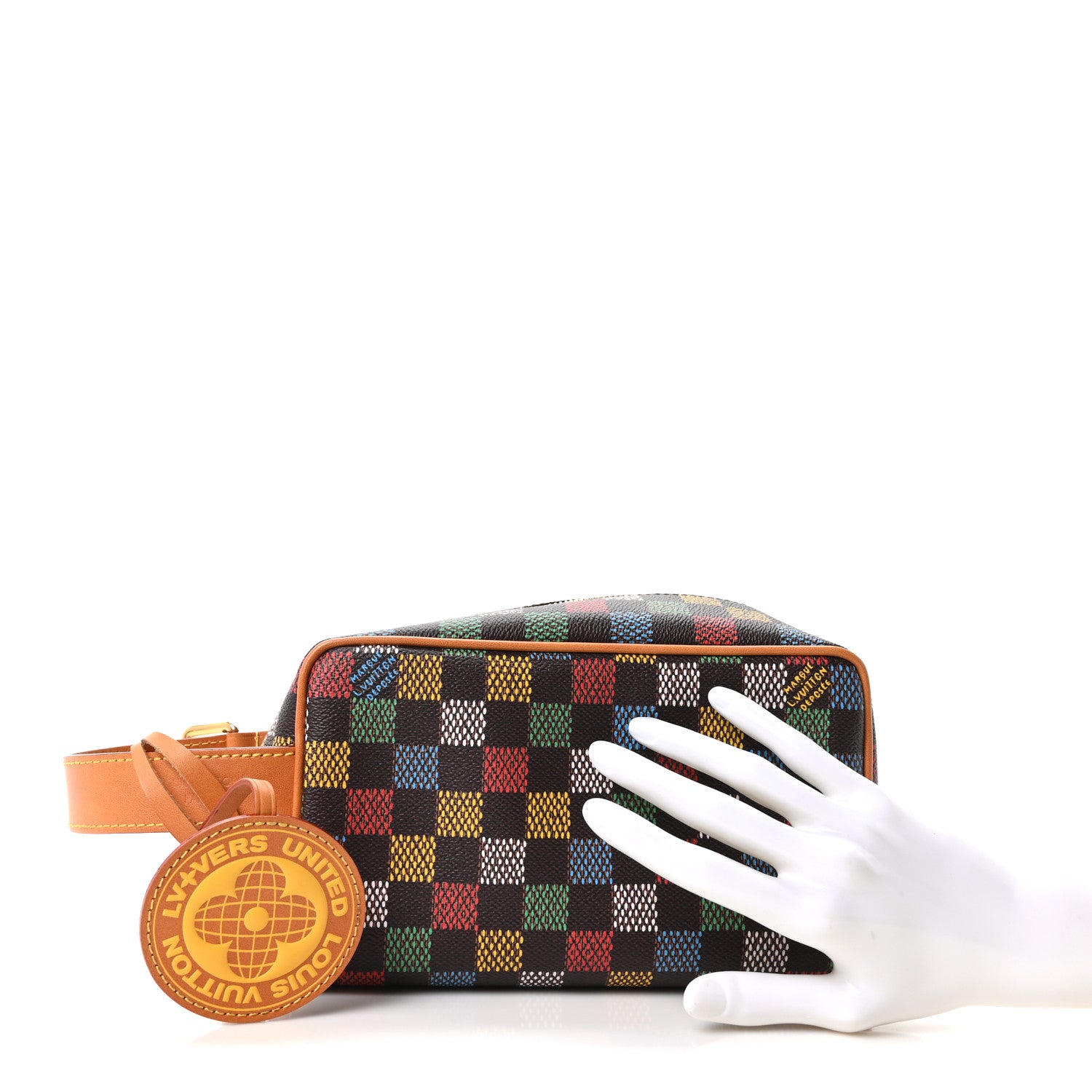 Louis Vuitton LV Vers Damier Ebene Locker Dopp Kit Toilet Pouch Multicolor 2 of 10