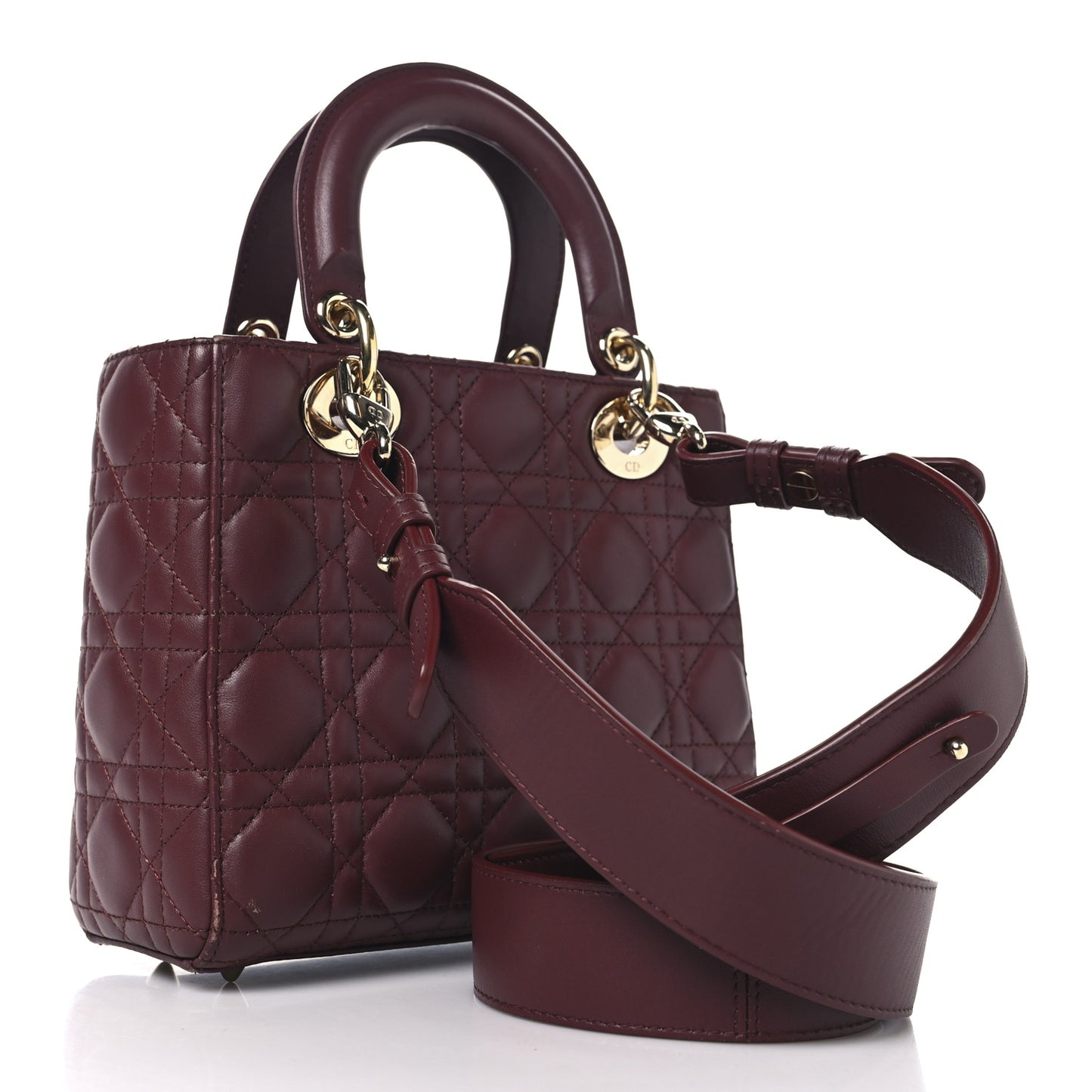 Lambskin Cannage Small My ABCDior Lady Dior Red Bricks