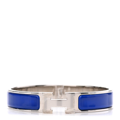 Hermes Narrow Enamel Clic Clac H Bracelet PM Bleu Royal 1 of 4