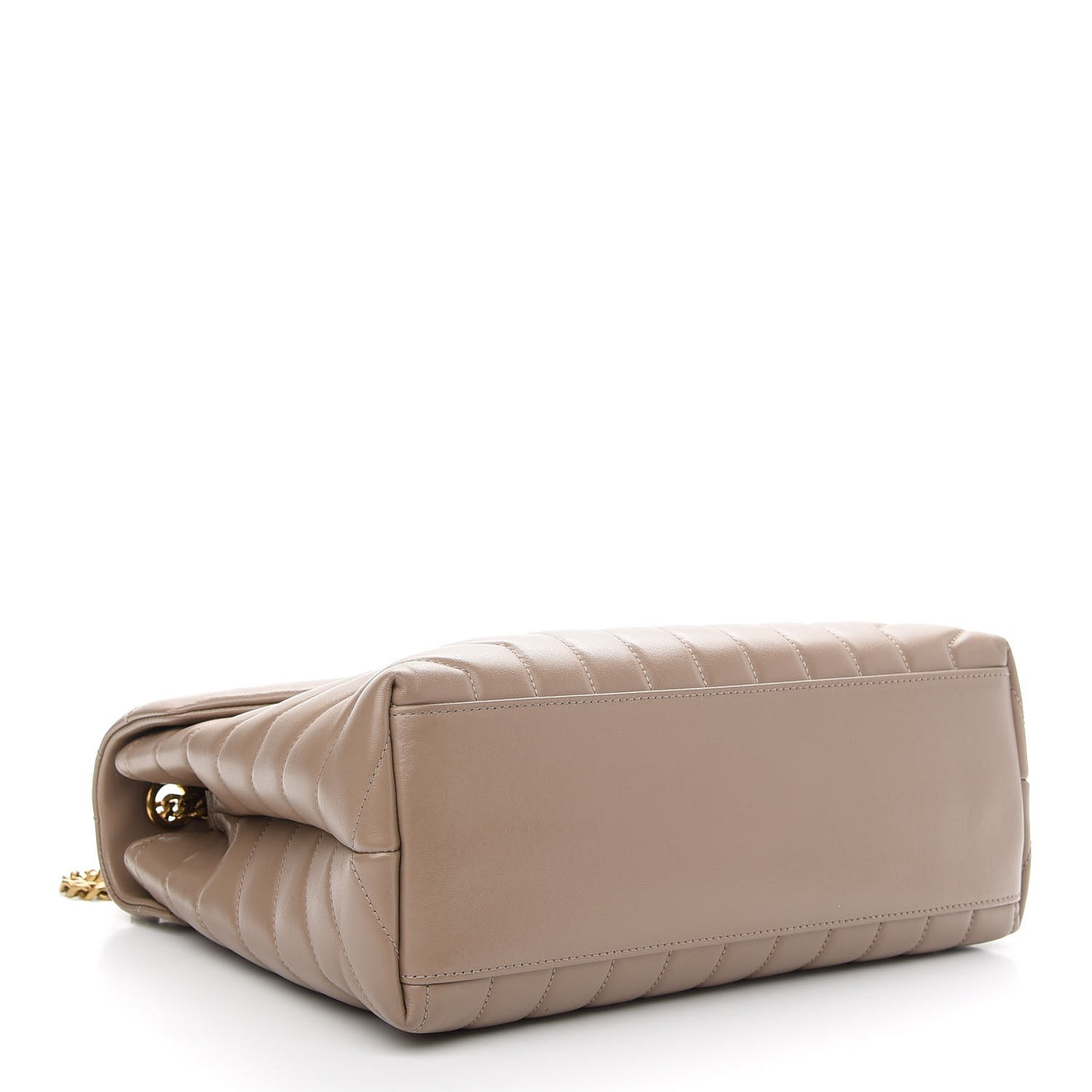Calfskin Y Quilted Monogram Medium Loulou Chain Satchel Dusty Grey