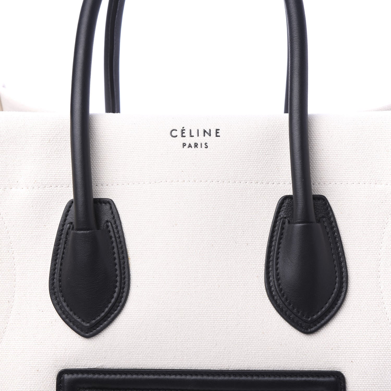 Celine Washed Canvas Medium Phantom Luggage White 9 of 9