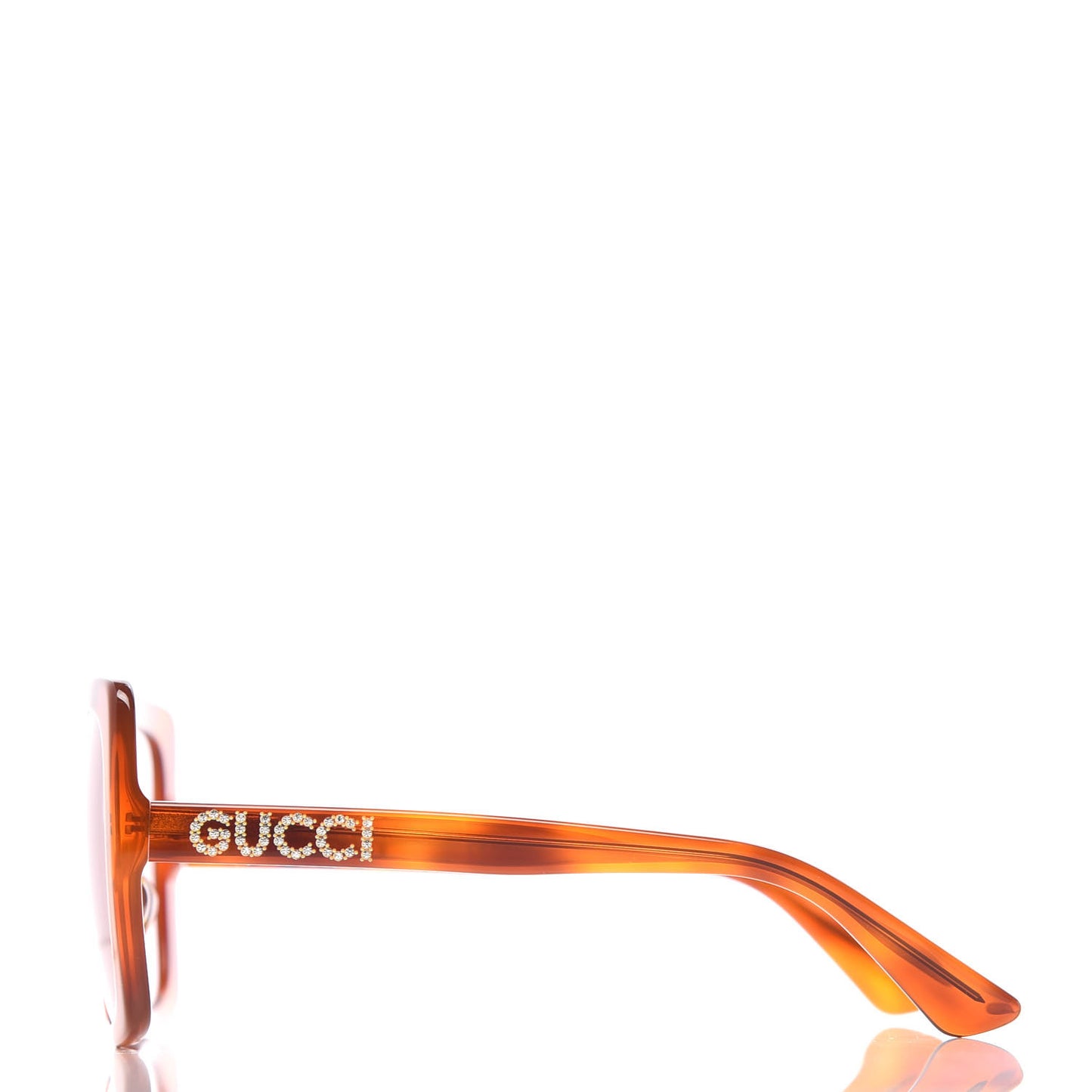 Square Frame Crystal Sunglasses GG 0418S Tortoiseshell