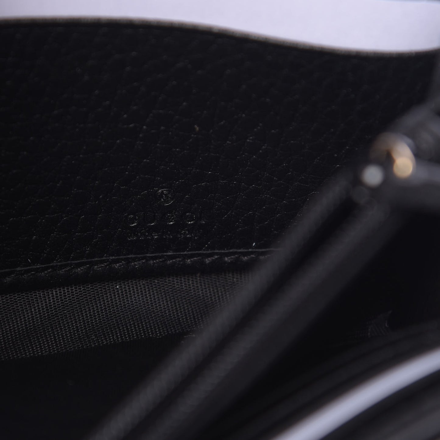 Calfskin Petite GG Marmont Wallet Chain Bag Black
