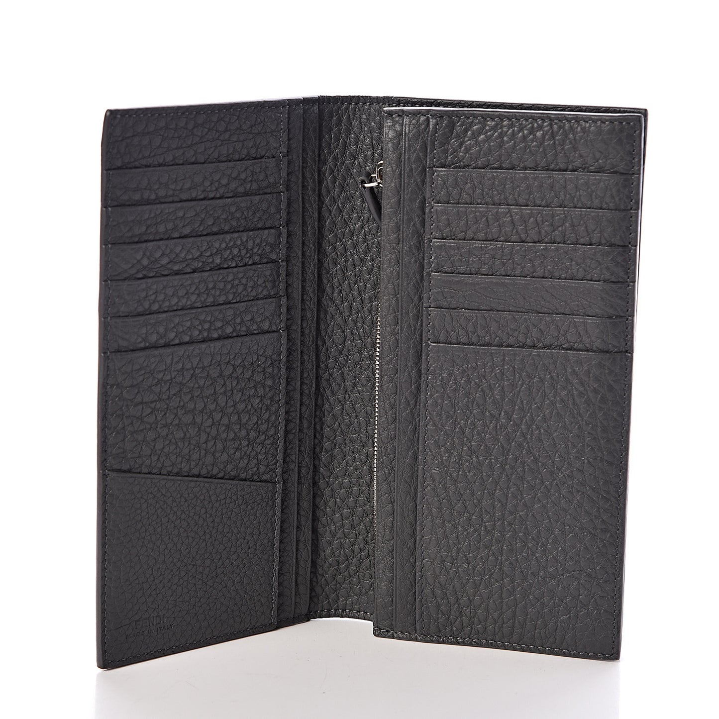 Cuoio Romano Stamp Patch Continental Wallet Asfalto