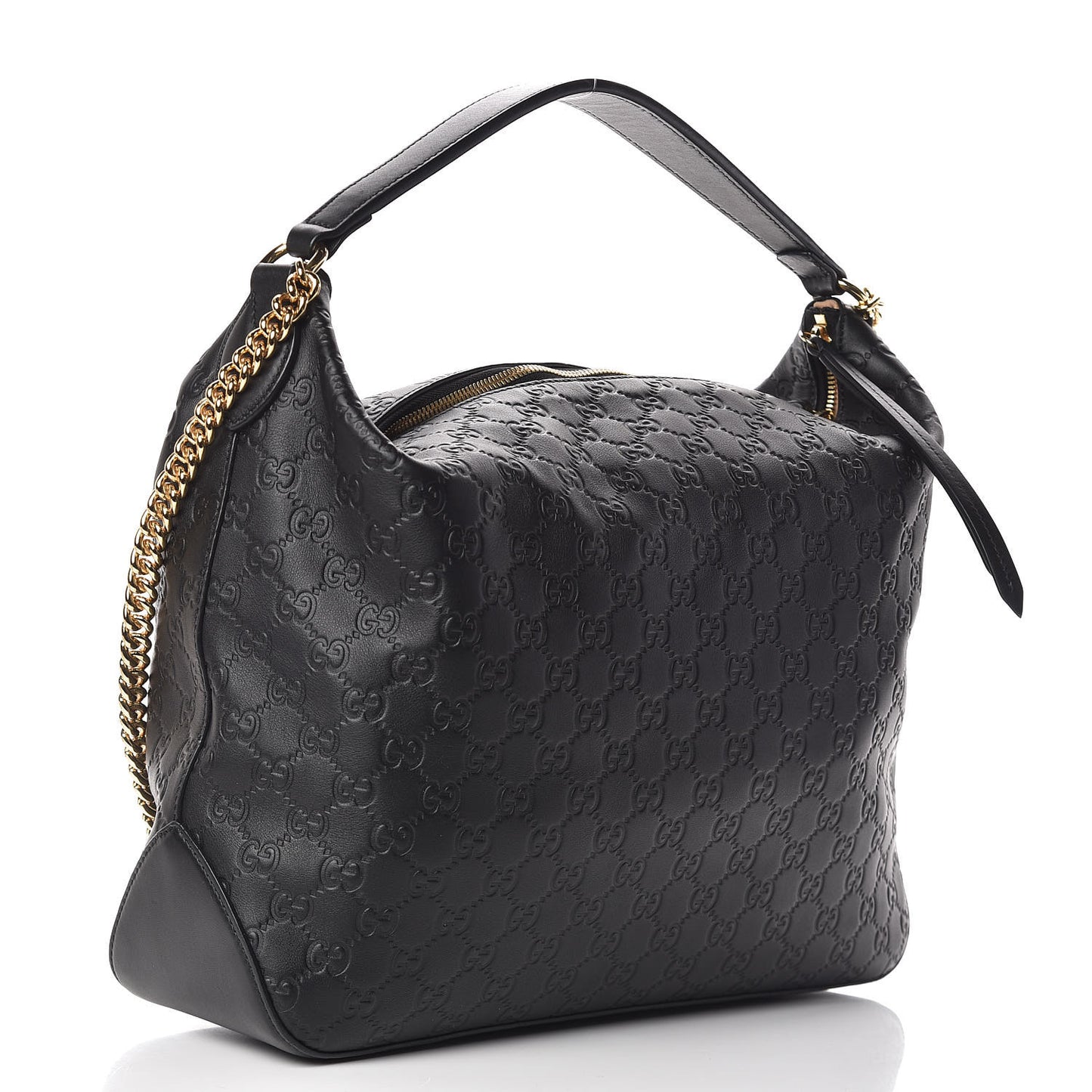 Guccissima Signature Large Linea A Hobo Black