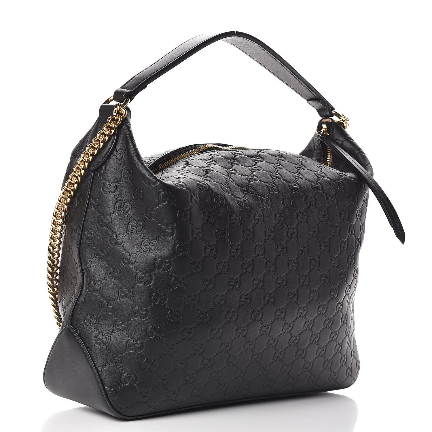 Gucci Guccissima Signature Large Linea A Hobo Black 3 of 11