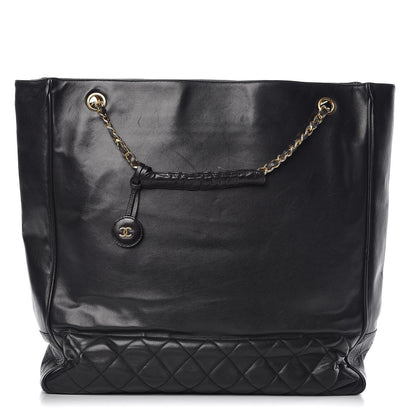 Chanel Lambskin Shopping Tote Black 1 of 12