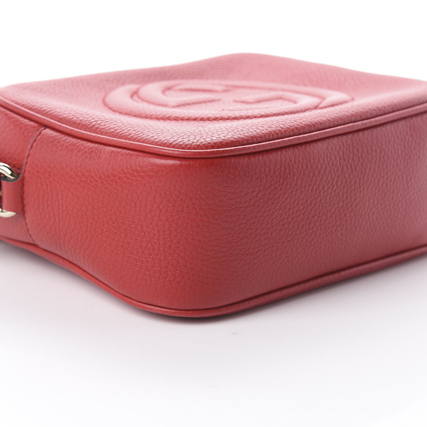 Pebbled Calfskin Small Soho Disco Bag Tabasco Red